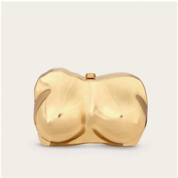 cult gaia Handbags - Cult Gaia Reina Clutch Handbag - NWT Brushed Brass
